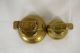 B149 & B150 2 Antique Scottish Brass Bell Weights,  1 Lb.  & 2 Lbs. Scales photo 2