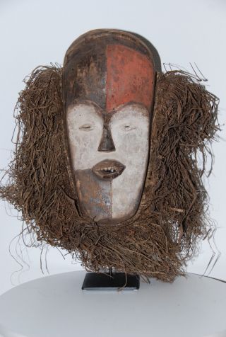 Gabon: Tribal Old African Mask From The Tsogo. photo