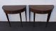 Mahogany Inlay Demi - Lune Side Tables / End Tables Console Tables 7608x Post-1950 photo 1