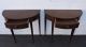 Mahogany Inlay Demi - Lune Side Tables / End Tables Console Tables 7608x Post-1950 photo 2
