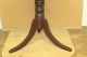 Rare 19th C Ct Country Candlestand Shaped Top In The Best Red Paint Primitives photo 1
