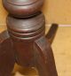 Rare 19th C Ct Country Candlestand Shaped Top In The Best Red Paint Primitives photo 6