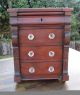 Victorian Apprentice Piece / Miniature Scottish Chest Of Drawers Mahogany C.  1880 Boxes photo 9