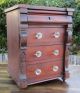 Victorian Apprentice Piece / Miniature Scottish Chest Of Drawers Mahogany C.  1880 Boxes photo 2