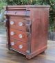 Victorian Apprentice Piece / Miniature Scottish Chest Of Drawers Mahogany C.  1880 Boxes photo 5