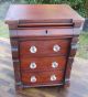 Victorian Apprentice Piece / Miniature Scottish Chest Of Drawers Mahogany C.  1880 Boxes photo 8