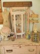 Adorable Vintage Chippy Pale Pink Curved Glass Curio Footed Display Cabinet Post-1950 photo 3