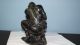 Vintage,  Signed African Hand - Carved Granite Sculpture Of Man Holding Grapes Sculptures & Statues photo 3