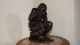 Vintage,  Signed African Hand - Carved Granite Sculpture Of Man Holding Grapes Sculptures & Statues photo 4