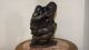 Vintage,  Signed African Hand - Carved Granite Sculpture Of Man Holding Grapes Sculptures & Statues photo 5