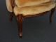 Vintage French Provincial Tan Velvet Arm Chair May Company Chair Post-1950 photo 5