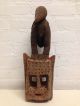 Mali: Rare & Old Tribal African Dogon Mask With Animal On The Head - 40 Cm. Masks photo 1