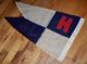 Vintage 1930 ' S - 40 ' S Nautical Yachting Linen Flag - Pennant All,  Beauty Other Maritime Antiques photo 9