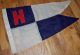 Vintage 1930 ' S - 40 ' S Nautical Yachting Linen Flag - Pennant All,  Beauty Other Maritime Antiques photo 1