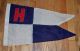 Vintage 1930 ' S - 40 ' S Nautical Yachting Linen Flag - Pennant All,  Beauty Other Maritime Antiques photo 4