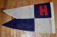 Vintage 1930 ' S - 40 ' S Nautical Yachting Linen Flag - Pennant All,  Beauty Other Maritime Antiques photo 8