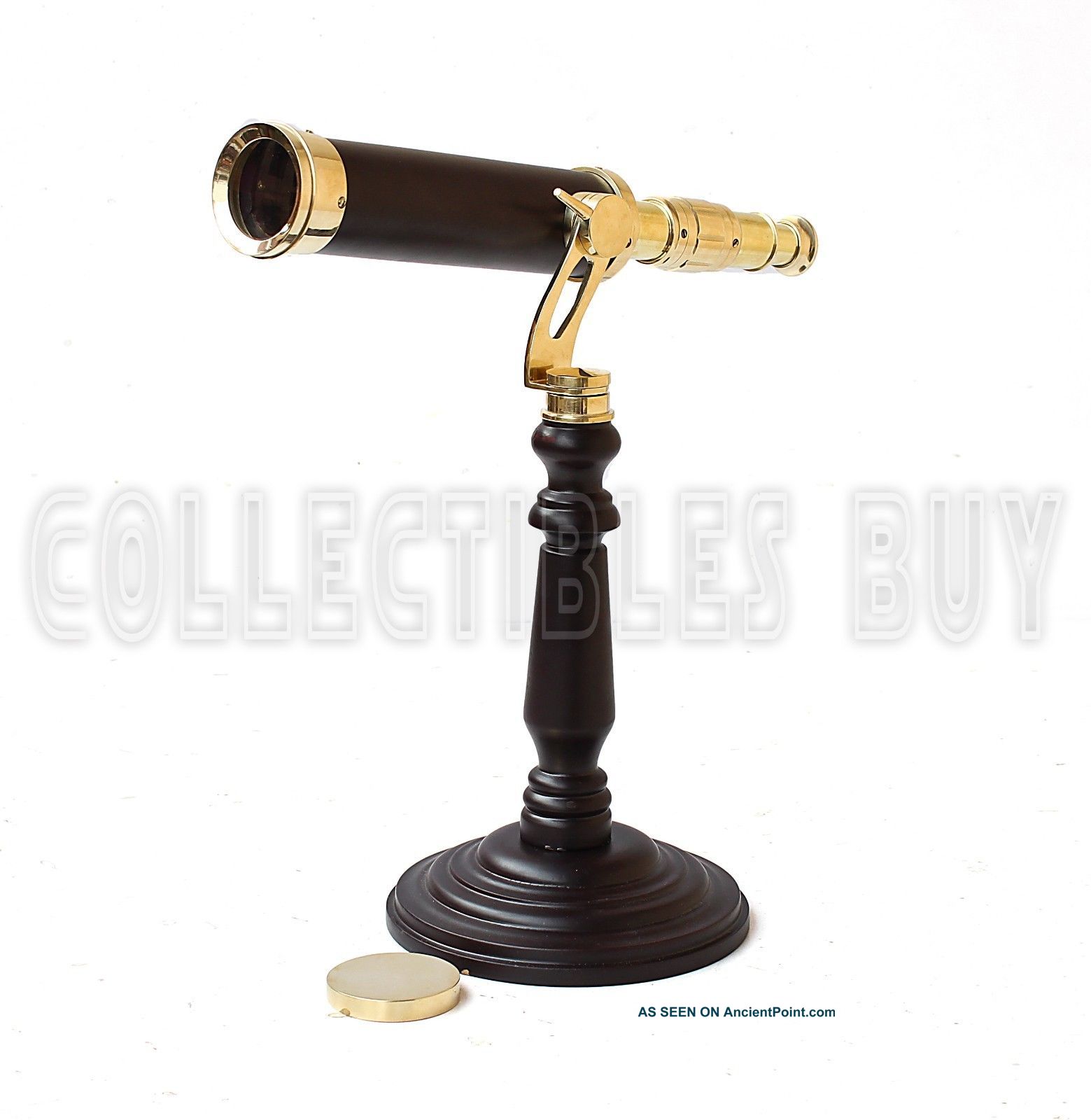Solid Brass Table Telescope Home & Office Desk Replica Coated Lens Full Portable Telescopes photo