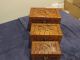 3 Vintage Carved Wood Nesting Boxes W/ All Locks & Keys Boxes photo 1