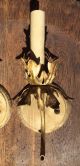 Vintage Metal Tole Leaves Wall Sconce (pair) Chandeliers, Fixtures, Sconces photo 1
