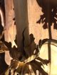 Vintage Metal Tole Leaves Wall Sconce (pair) Chandeliers, Fixtures, Sconces photo 3