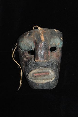 Antique African? Old Wood Hand Carved Tribal? Mask photo