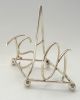 Toast Rack Solid Sterling Silver Novelty Design Dresser Hukin & Heath 1912 Other Antique Sterling Silver photo 3