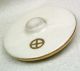 Antique Satsuma Button Wisteria Greek Key Border Back Mark 1 & 1/2 