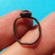 Ancient Medieval Bronze Ring Spanish Pirate Times Old Pretty Red Stone 17th Cent The Americas photo 1