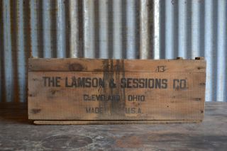 Vintage Lamson & Sessions Co.  Wooden Crate photo