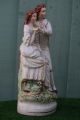 Mid 19thc Staffordshire Male & Female Figurines With Instruments C1860s Figurines photo 4