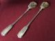 Two Gorham Chesterfield Sterling Silver Pierced Olive Spoons Gold Wash Monos Sterling Silver (.925) photo 1