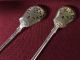 Two Gorham Chesterfield Sterling Silver Pierced Olive Spoons Gold Wash Monos Sterling Silver (.925) photo 2