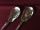 Two Gorham Chesterfield Sterling Silver Pierced Olive Spoons Gold Wash Monos Sterling Silver (.925) photo 3