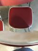 Vintage Retro Drop Leaf Formica Red Chrome Dinette Dining Table With 2 Chairs Post-1950 photo 11