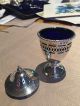 Fabulous 1912 Solid Silver Pepper Pot With Bristol Blue Glass Liner Salt & Pepper Shakers photo 2