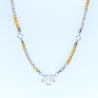 Thai Necklace,  Stainless Steel Necklace,  (size :width 0.  4,  Length 70 Cm) photo
