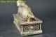 Collectible China Handwork Old Tibet Silver Cast Sleeping Buddha Pray Statue Other Antique Chinese Statues photo 3