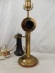 Antique Edwardian Era American Bell Old 323 Candlestick Telephone Folk Art Lamp Lamps photo 1