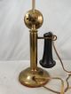 Antique Edwardian Era American Bell Old 323 Candlestick Telephone Folk Art Lamp Lamps photo 5