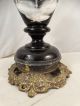 Antique Mary Gregory Style Enamel Painted Glass Old Girl & Butterfly Vase Lamp Lamps photo 2