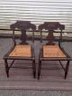 Antique Federal Empire Paint Decorated Side Chairs With Cane Seats 1830s 1800-1899 photo 7