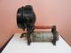 Vintage Antique Ship Signal Light With Gas Canister Wood Handle Lamps & Lighting photo 6