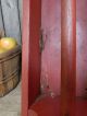 Primitive Vtg Old Wood Carpenter Tool Box Barn Red Farm Carrier Tote Primitives photo 5