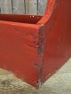 Primitive Vtg Old Wood Carpenter Tool Box Barn Red Farm Carrier Tote Primitives photo 6