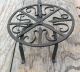 Primitive Wrought Iron Rotating Ornate Hearth Gridiron Late 18th Early 19th Cent Primitives photo 4