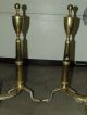 Antique Large Brass French Victorian Style Fireplace Hearth Andirons Fireplaces & Mantels photo 1