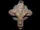 Post Byzantine Pectoral Reliquary Orthodox Silver Cross,  Relic Is Inside, Byzantine photo 2