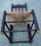 Antique Early 18th Century Banister Back Tombstone Top Chair W/ Rush Seat N/r Pre-1800 photo 1