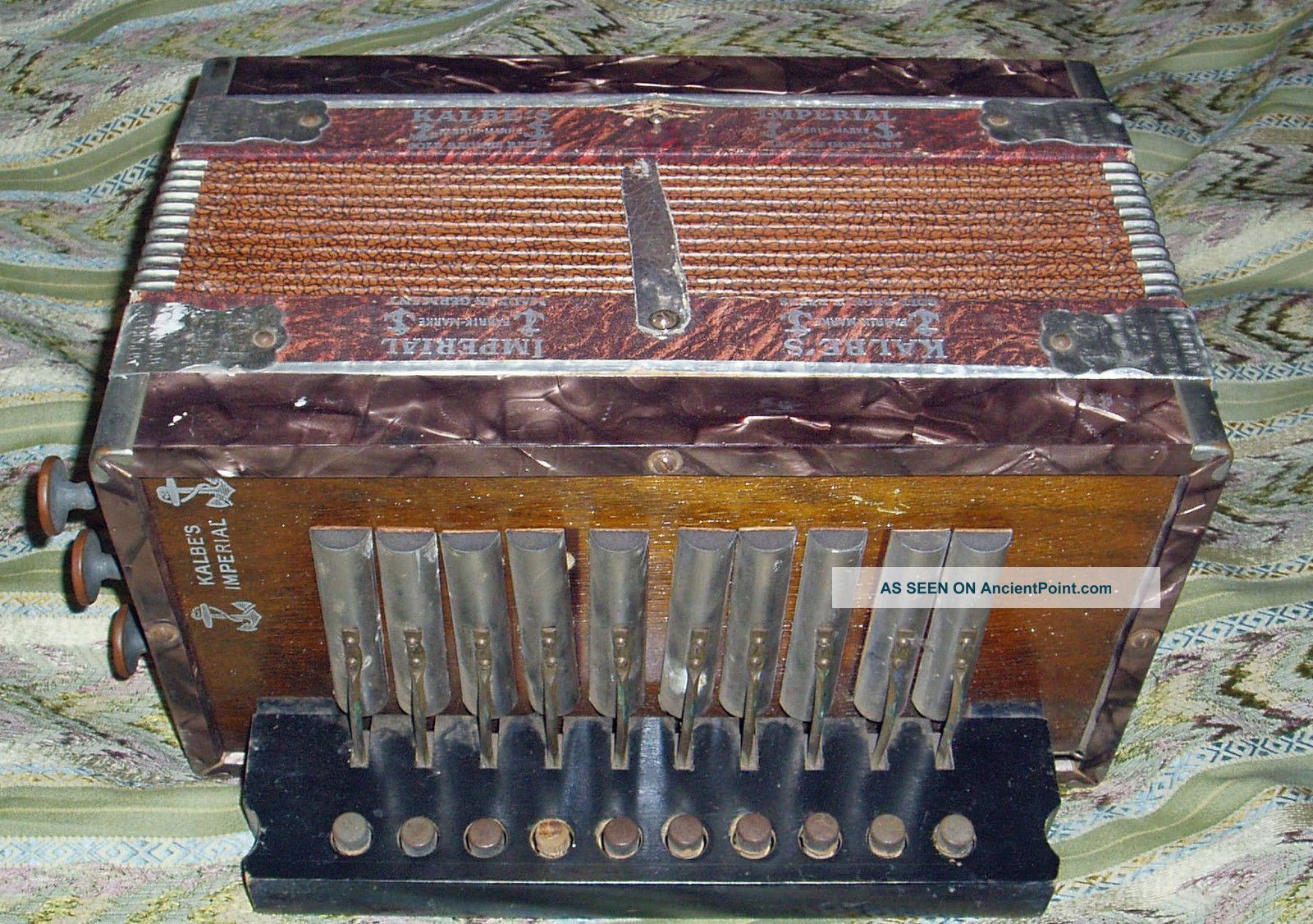 C1930 Antique Musical Instrument Kalbe ' S Imperial Button Accordion German Made Keyboard photo