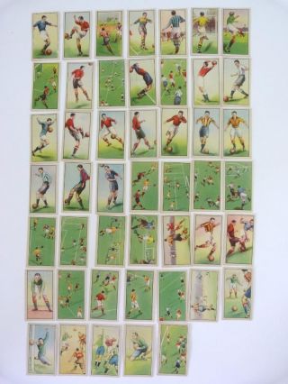 47 Vintage Chinese Cigarette Cards Depicting Football Soccer Scenes photo